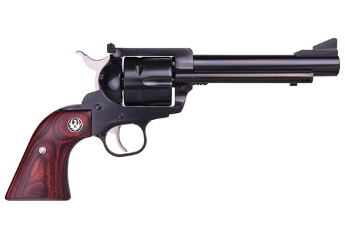 Ruger Blackhawk Flattop 357 Magnum/9mm, 5.5" Barrel, Blued Frame, Wood Grip, 6rd