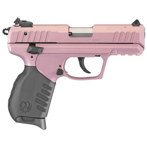 Ruger SR22 TALO Exclusive 22 LR, 3.5" Barrel, Rose Gold Frame, Black Rubber Grip, 10rd