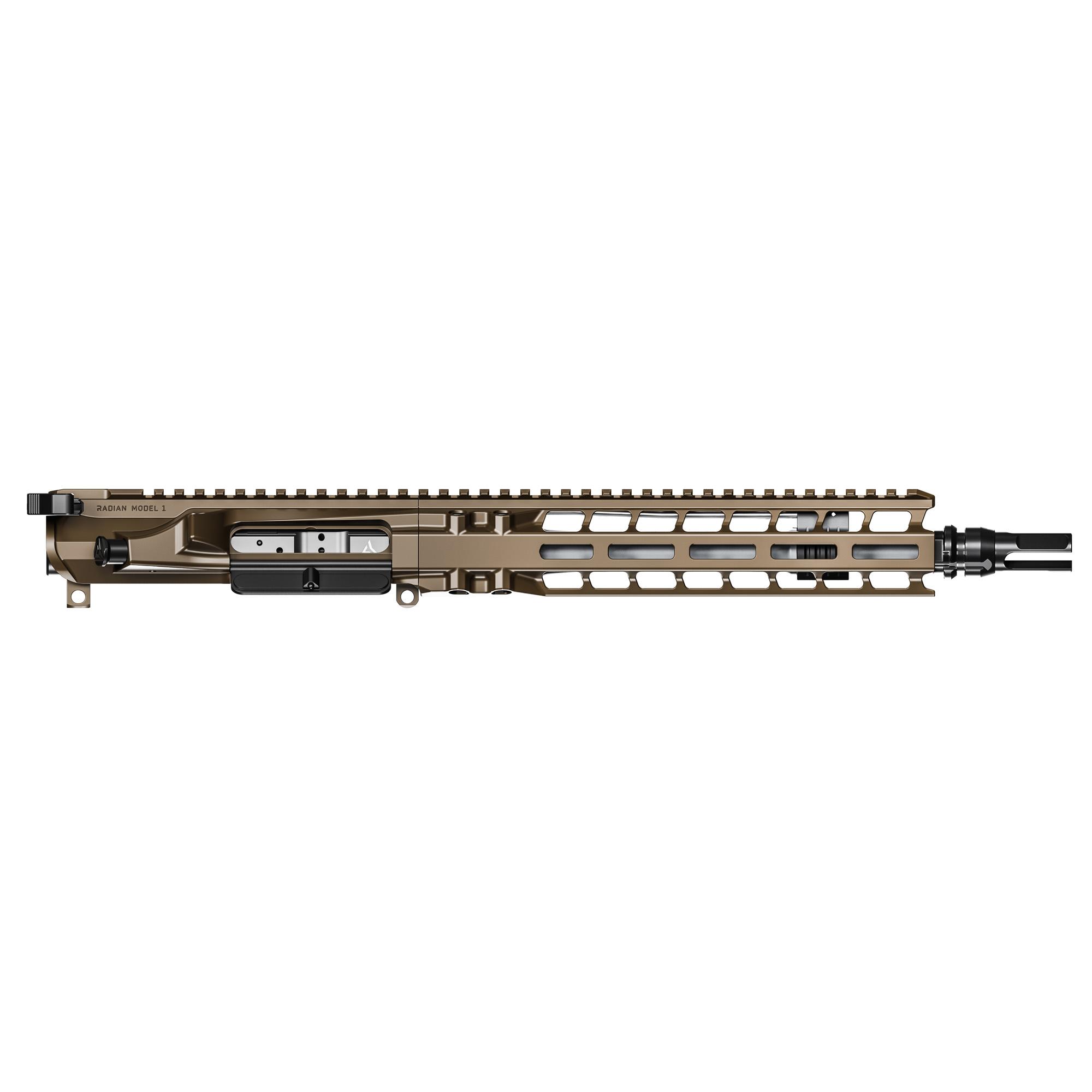 Radian Weapons Mod 1 Complete Upper Receiver, 223 Wylde, 10.5" W/ KeyMo Flash Hider, Radian Brown (R0451)