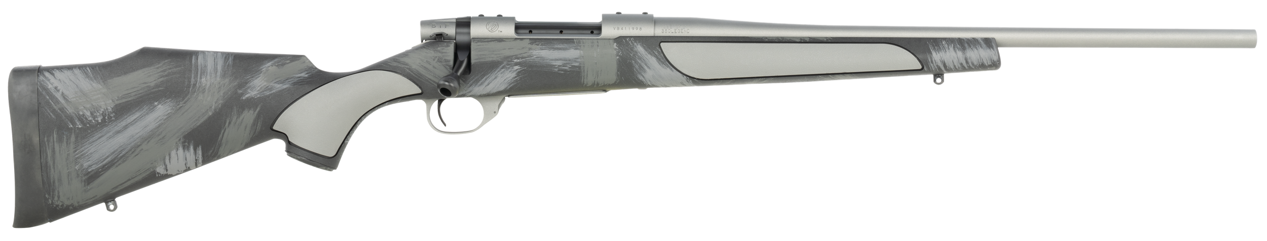 Weatherby Vanguard Shadow Rifle VC38308NR2T, 308 Win, 22", Black w/Gray & White Accents Monte Carlo Stock, 4 Rds
