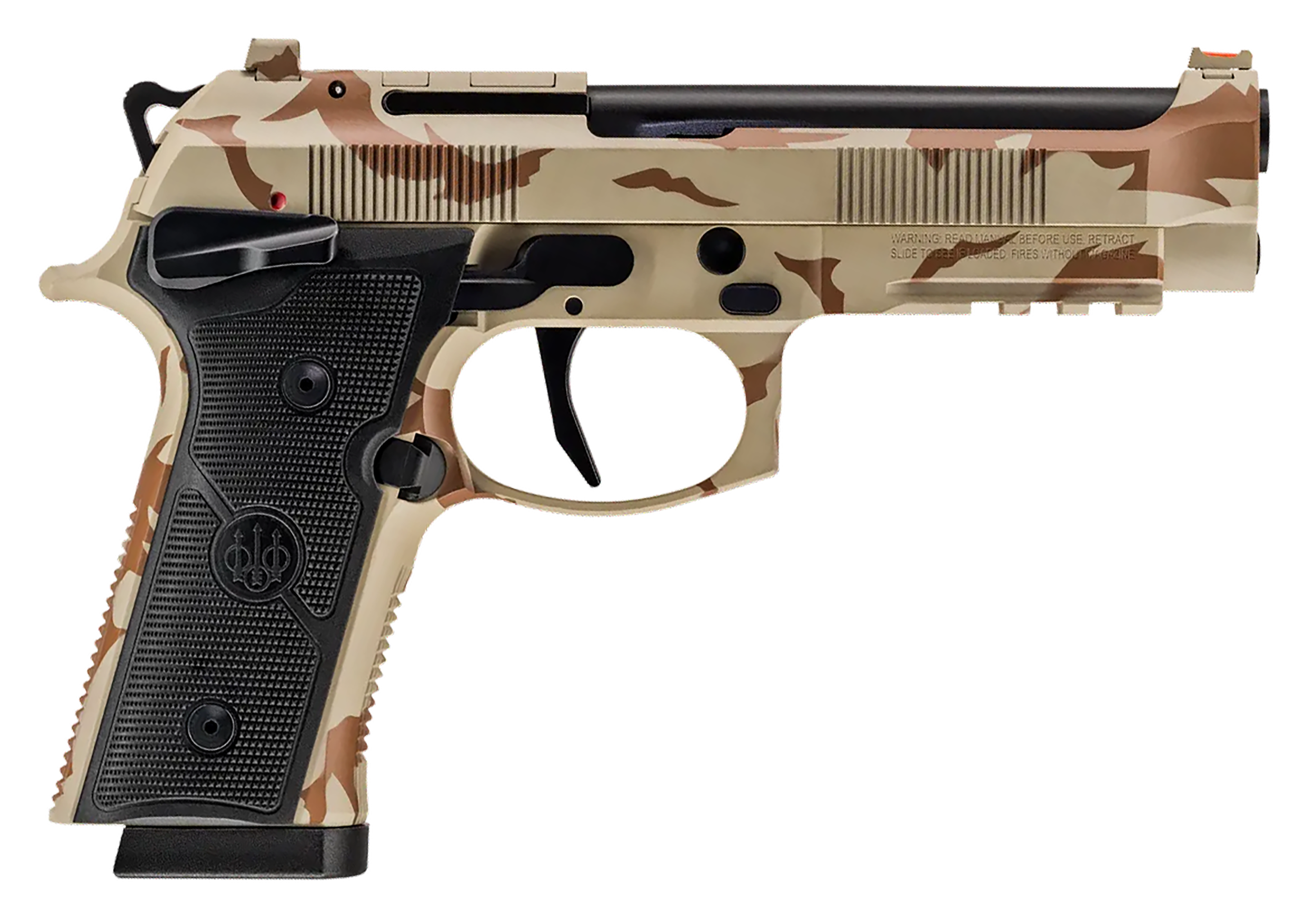 Beretta 92Xi Combat Series Pistol SPEC0743A10, 9mm, 4.7in, Textured Black Polymer Grips, 10 Rds