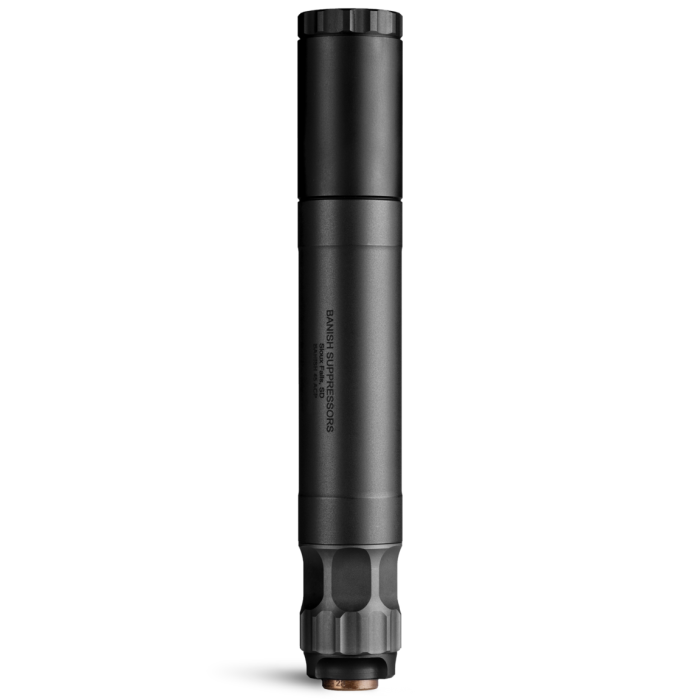 Banish 45 Modualr Black 45 Cal Suppressor Direct Thread Piston Mount