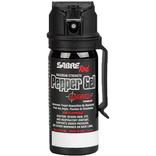 Sabre Crossfire, 1.8 oz Crossfire Pepper Gel w/ Belt Clip, Black MK3-CFTG-BC MK3CFTGBC