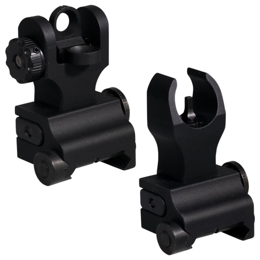 Samson Quick Flip Folding Sights Front(HK) & Rear (A2) Black Anodized for AR-15 QFHKA2PKG