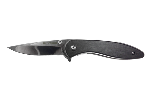 Sarge Knives, Hornet-Black Brushed Swift Assist Folder, 7.5" Open, 4.25" Closed