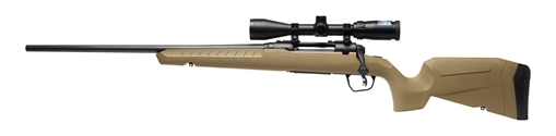 Savage Arms Axis 2 Compact 243 Win 4+1 20" Matte Black Heavy Sporter Barrel, Matte Black Drilled & Tapped Carbon Steel Receiver, Fixed Flat Dark Earth Synthetic Stock Left Hand 32135