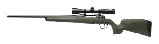 Savage Arms Axis 2 Compact 7mm-08 Rem 4+1 20" Matte Black Heavy Sporter Barrel, Matte Black Drilled & Tapped Carbon Steel Receiver, Fixed OD Green Synthetic Stock, Left Hand 32130