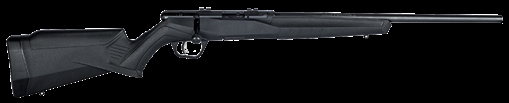 Savage Arms B17 F Compact 17 HMR 10+1 18" Matte Black Button Rifled Barrel, Matte Black Drilled & Tapped Carbon Steel Receiver, Matte Black Fixed Synthetic Stock, Right Hand 70814