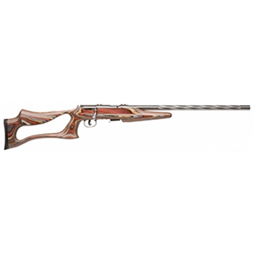 Savage Arms Mark II BSEV Full Size 22 LR 5+1 21" Satin Spiral Fluted Barrel, Satin Drilled & Tapped Stainless Steel Receiver, Royal Jacaranda Thumbhole Laminate Stock, Right Hand 25740