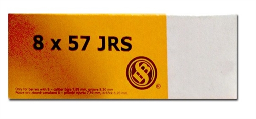 Sellier & Bellot Rifle 8mmMauser 196gr Hollow Point Capped 20 Per Box/20 Case SB857JRSB
