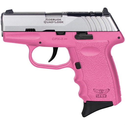 SCCY CPX-3 HGA 380 AUTO 2.96IN BBL NO SAFETY PINK/SS 2-10RD RED DOT READY CPX-3TTPKRDR CPX3TTPKRDRG3