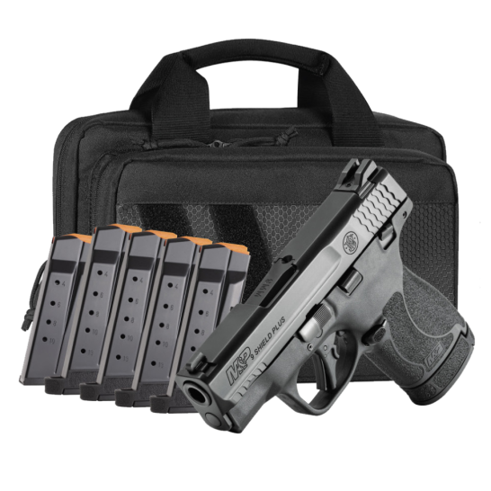 Smith & Wesson M&P 9 Shield Plus 3.1″ Barrel 9mm 1-10rd & 5-13rd Mags With Carry Bag