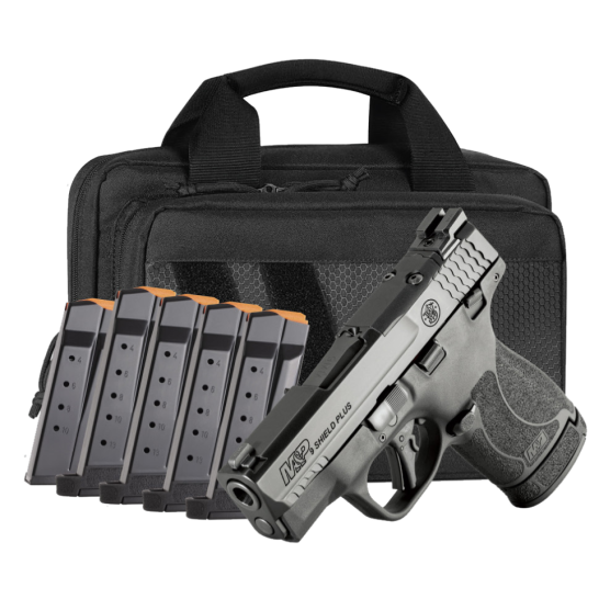 Smith Wesson M&P 9mm Sheild Plus 3.1″ Barrel 1-10rd Mag 5-13rd Mags With Bag