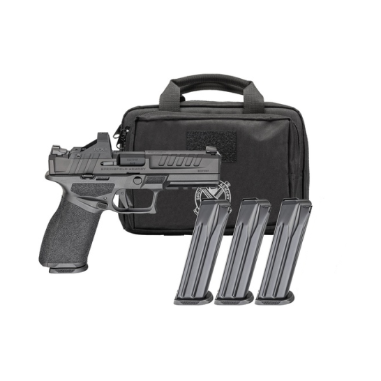 Springfield Gear Pac Echelon 4.5″ 9mm 3-17rd mags 1-20rd mag W/ Green Dot and Bag