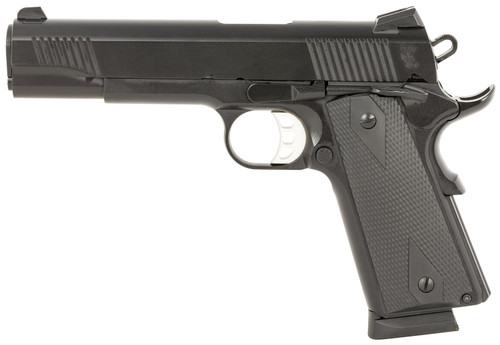 Tisas 1911 Duty, .45 ACP ,5" Barrel, Serrated Steel Slide, Black Steel Frame, 10rd