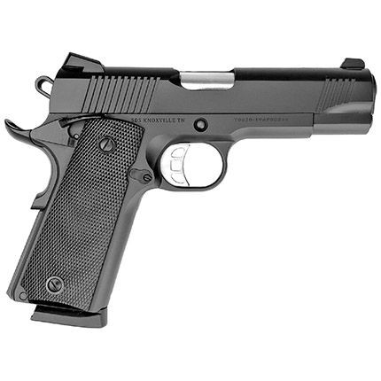 SDS Imports B45R 1911, 45 ACP, 4.25" Barrel, Steel Frame, Cerakote Black, Rail, Novak Style 3-Dot Sights, 8 Round