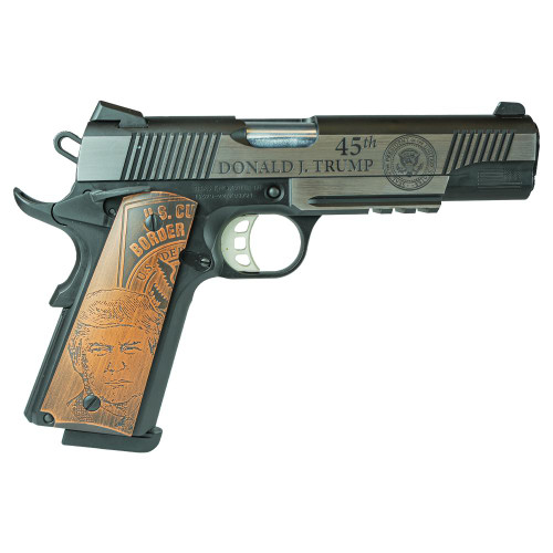 SDS Imports "Trump" 1911 Duty .45 ACP, 5" Barrel, Wood Grip, Metal/Wood Engraving,8rd