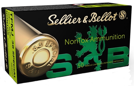 Sellier & Bellot Handgun Non-Tox 38Special 158gr Total Full Metal Jacket 50 Per Box/20 Case SB38NT