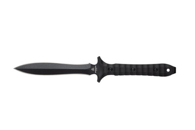 TOPS Knives Shirodagga Fixed Blade Dagger 5.5" 1095 Carbon Black Blade Black G10 - SHRA-01