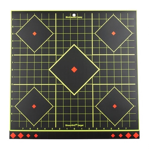 Birchwood Casey 34175 Shoot-N-C Reactive Target Self-Adhesive Paper Multi Color 17.75" 5-Diamond 5 Pack 34175 BC-34175
