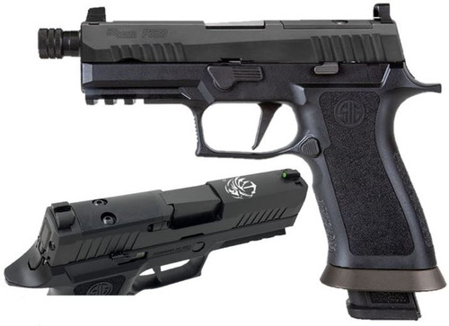 P320 XCARRY NSF 9mm, 4.6" Threaded Barrel, Nitron Finish, Slide Engraved, 21rd