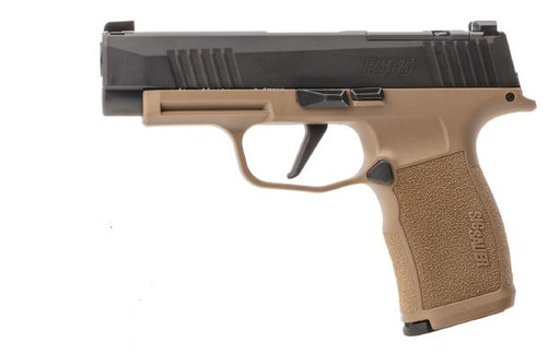 Sig P365 XL 9mm, 3.7" Barrel, Black Slide, FDE Grip, Holster Included, 12rd