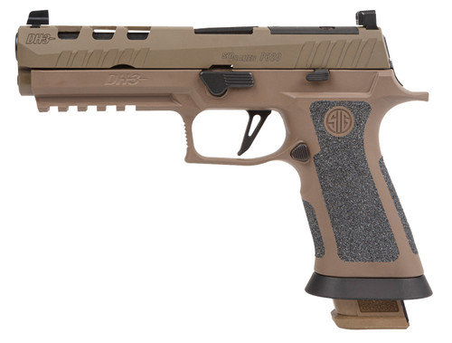 Sig Sauer P320 XFive DH3 9mm, 5" Barrel, Coyote Tan, Optic Ready, 21rd