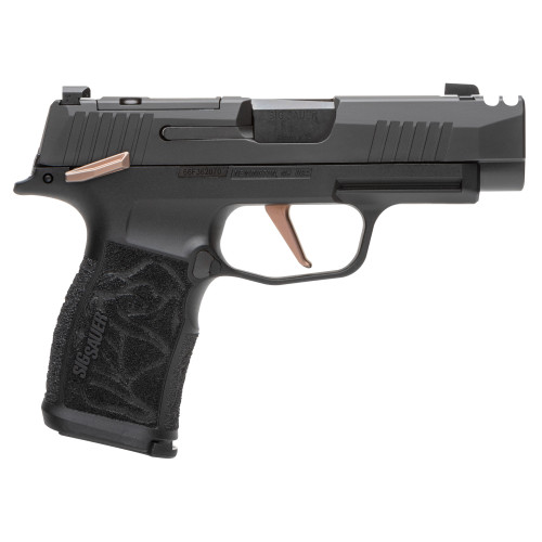Sig Sauer P365XL Rose 9mm, 3.1" Barrel, Black, "Rose" Engraved Slide/Grips, 12rd