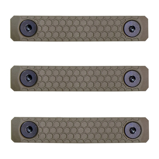 Slate Black Industries SLATE GRIP M-LOK PANELS 2-SLOT FDE 3-PACK SG-2-FDE