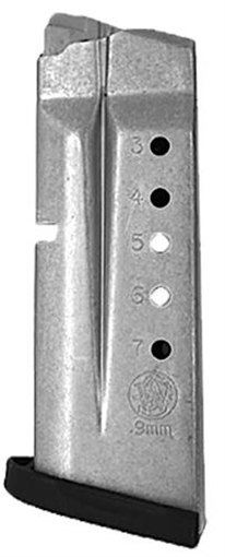 Smith & Wesson M&P9 Shield Handgun Magazine Stainless Steel 9mm Luger 7/rd 199350000
