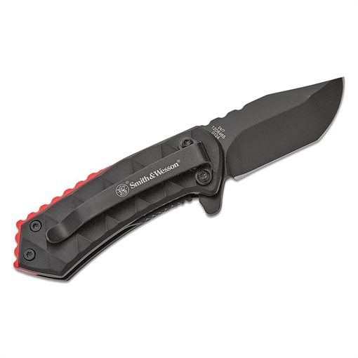 Smith & Wesson 24/7 Spring Assisted Folding Knife 1-9/10" Clip Point Blade Black Box 1208417 661120750659