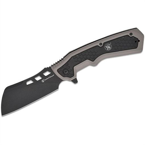 Smith & Wesson Extraction and Evasion Assisted Folding Knife 3-1/2" Cleaver Blade Black Box 1208414
