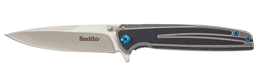 Smiths Products Imfima 3.26" Folding Drop Point Plain Bead Blasted 3Cr13MoV SS Blade/ Bead Blasted Stainless Steel Handle Includes Pocket Clip 51275