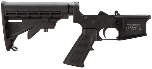 Smith & Wesson MP15 Complete Lower Receiver 5.56x45mm NATO, Black Aluminum, Collapsible Stock