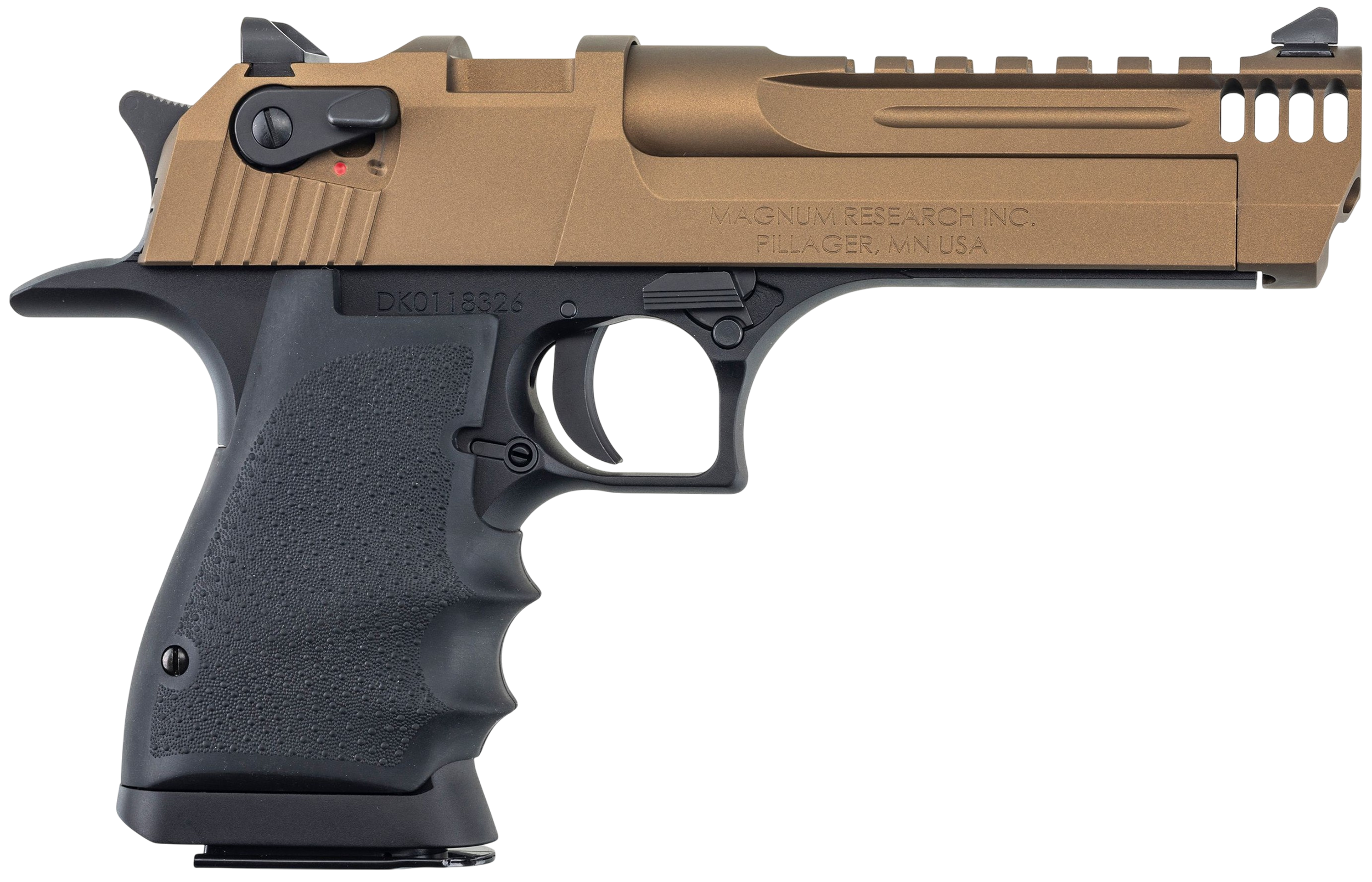 Magnum Research Desert Eagle L5 Pistol DE50L5BB, 50 AE, 5.0in, Rubber Grips, Bronze Cerakote, 7 Rds