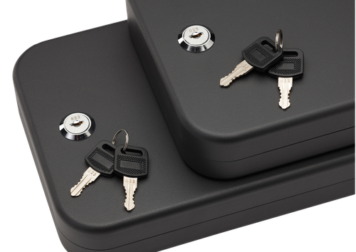 SnapSafe Lock Box, X-Large, 10" x 7" x 2", 2 Pack, Keyed Lock, 16 Ga Steel, Cable Included, Black