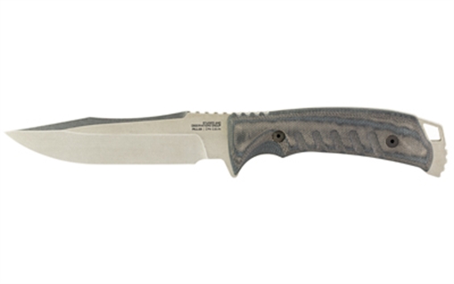 SOG Knives & Tools Pillar, Fixed Blade Knife, 5" Clip Point Straight Edge, Black Canvas Micarta Handle, S35VN Steel, Stonewashed Finish, Silver, Includes Kydex Sheath SOG-UF1001-BX SOGUF1001BX
