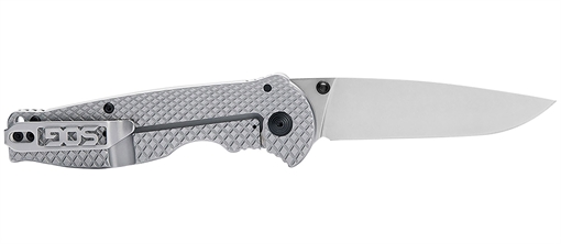S.O.G Flash FL 3.40" Folding Drop Point Plain Satin 4116 Stainless Steel Blade/Silver Stainless Steel Handle Includes Pocket Clip SOG14180157