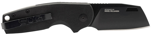 S.O.G Stout SJ 2.60" Folding Clip Point Plain Stonewashed Cryo D2 Steel Blade/ Black Textured G10 Handle Includes Belt Clip, Presentation Box SOG16030757