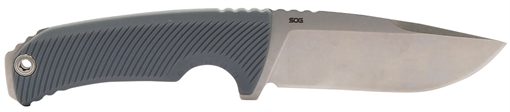 S.O.G Tellus FX 4.20" Fixed Clip Point Plain Stonewashed Cryo 440C SS Blade, Wolf Gray Textured GRN Handle, Blister Pack SOG17060243