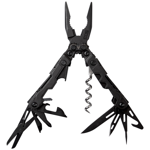 SOG Knives & Tools Powerlitre, 17 Tool Multi-Tool, Stainless Steel, Black Oxide Finish, Black SOG-PL1002-CP SOGPL1002CP