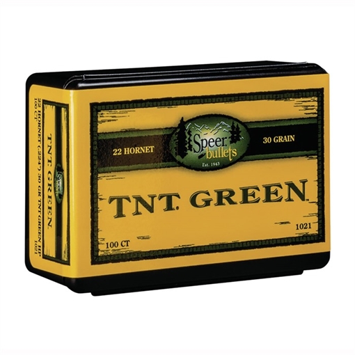 Speer SPEER TNT VARMINT GREEN BULLETS 22 CALIBER 30 GR 100BX 1021