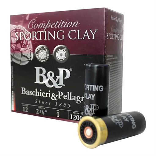 Baschieri & Pellagri Cartridge SPORTING CLAY 12 GAUGE 2-3/4'' 1OZ #8 SHOT 250/CASE 12B1SCL8