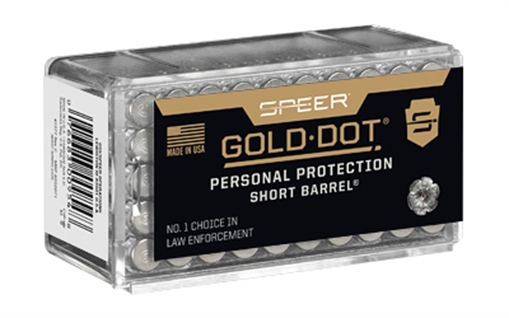 Speer Ammunition Gold Dot Short Barrel, 22 WMR, Personal Protection, 40 Grain, Gold Dot Hollow Point, 50 Round Box 954 0954
