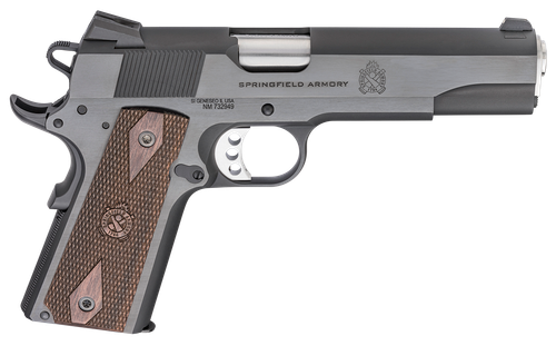 Springfield 1911 Garrison 45 ACP, 5" Barrel, Black, Wood Grip, 7rd