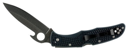 Spyderco Endura 4, 3.81" Folding Knife, Clip Point, Plain Edge, VG10/Satin, Gray FRN, Emerson Wave/Circle Thumb Hole/Pocket Clip C10PGYW