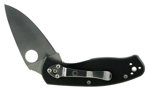 Spyderco Persistence, 2.77" Folding Knife, Clip Point, Plain Edge, 8Cr13MoV/Satin, Black G10, Lock Blade/Pocket Clip C136GP