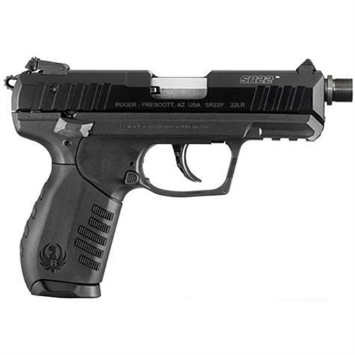 Ruger SR22 COMPACT 22 LR 3.5” THREADED BBL (2)10RD BLACK STANDARD 03604