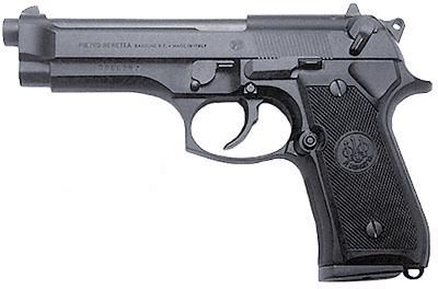 Beretta 92FS Pistol J92F300CA, 9mm, 4.9in, Black Plastic Grips, 10 Rds