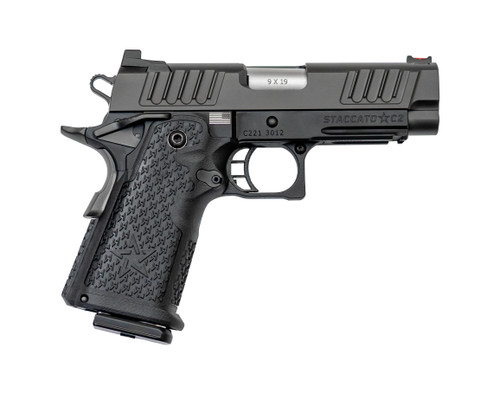 Staccato C2 9mm, 3.9" Stainless Bull Barrel, Dawson Sights, Black, 16rd